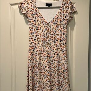 Fortune + Ivy White Ruffled V-Neck Sundress